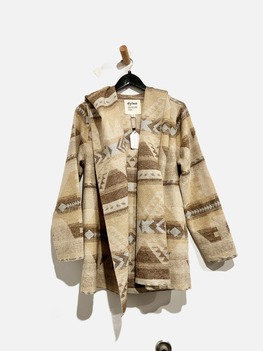 Dylan Tan Aztec Print Jacket - Small