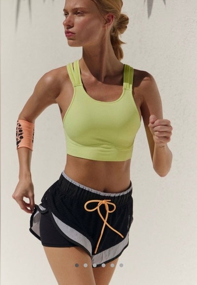 Free People Run For The Hills Shorts in Black Combo - XS