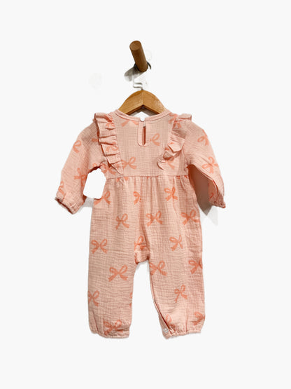 Girls Pink Bow Onesie - 70
