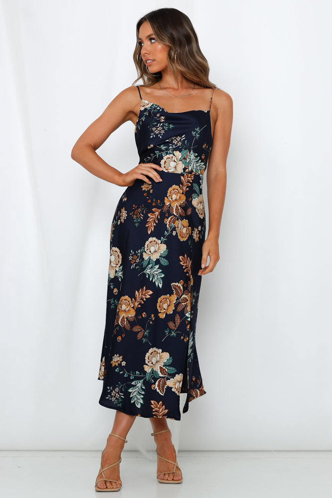 Hello Molly NWT Atlas Maxi Dress in Navy - Small