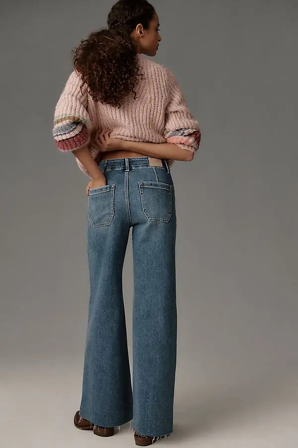 Paige Anessa High-Rise Wide Leg Jeans - 26