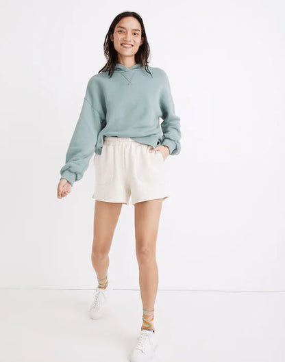 Madewell Airyterry Stitched-Pocket Sweatshorts in Light Gray - Large
