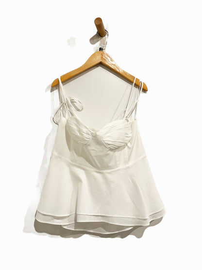 NWT Zara White Bustier Top - Large
