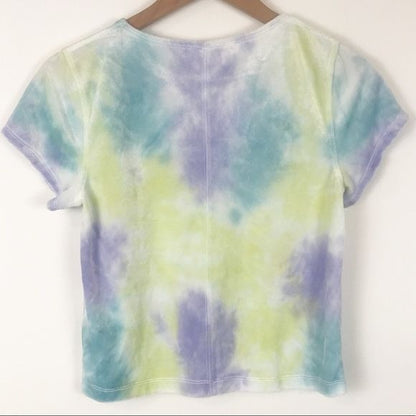 Free People Bright Eyes Velvet Tie Dye Tee Size Small