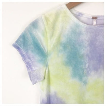 Free People Bright Eyes Velvet Tie Dye Tee Size Small