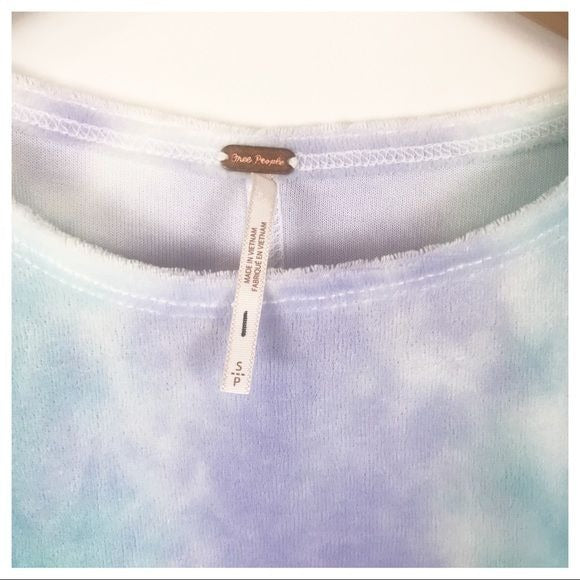 Free People Bright Eyes Velvet Tie Dye Tee Size Small