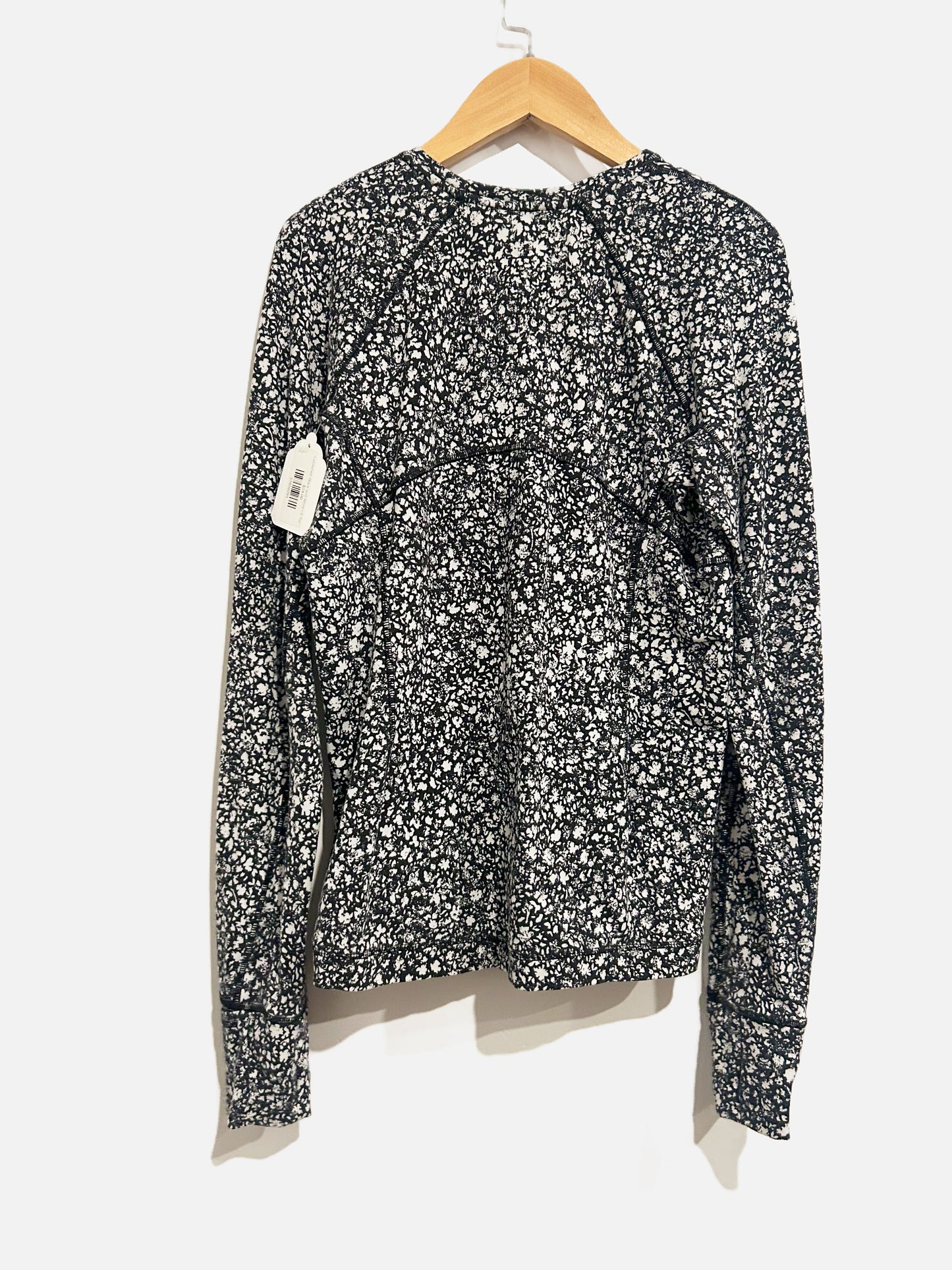 Lululemon Its Rulu Run Long Sleeve Shirt in Venture Floral Alpine White Black - 8