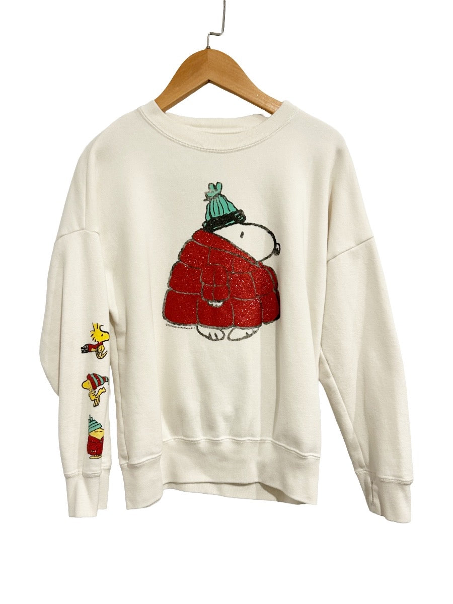 Abercrombie Kids Snoopy Puffer Jacket Sweatshirt - 9/10