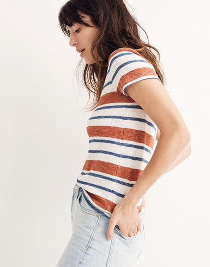Madewell Hi-Fi Shrunken Tee in Mary-Lou Stripe - XS