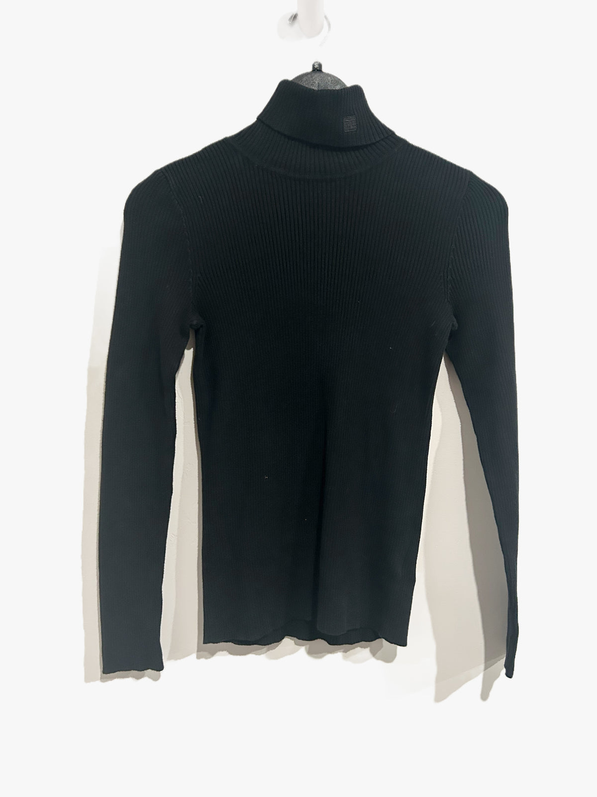 Ralph Lauren Black Ribbed Turtleneck - Small