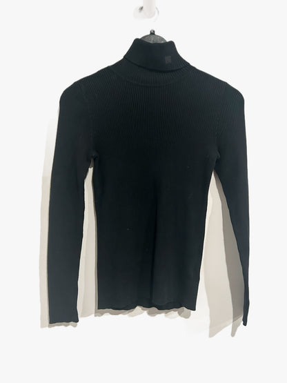 Ralph Lauren Black Ribbed Turtleneck - Small