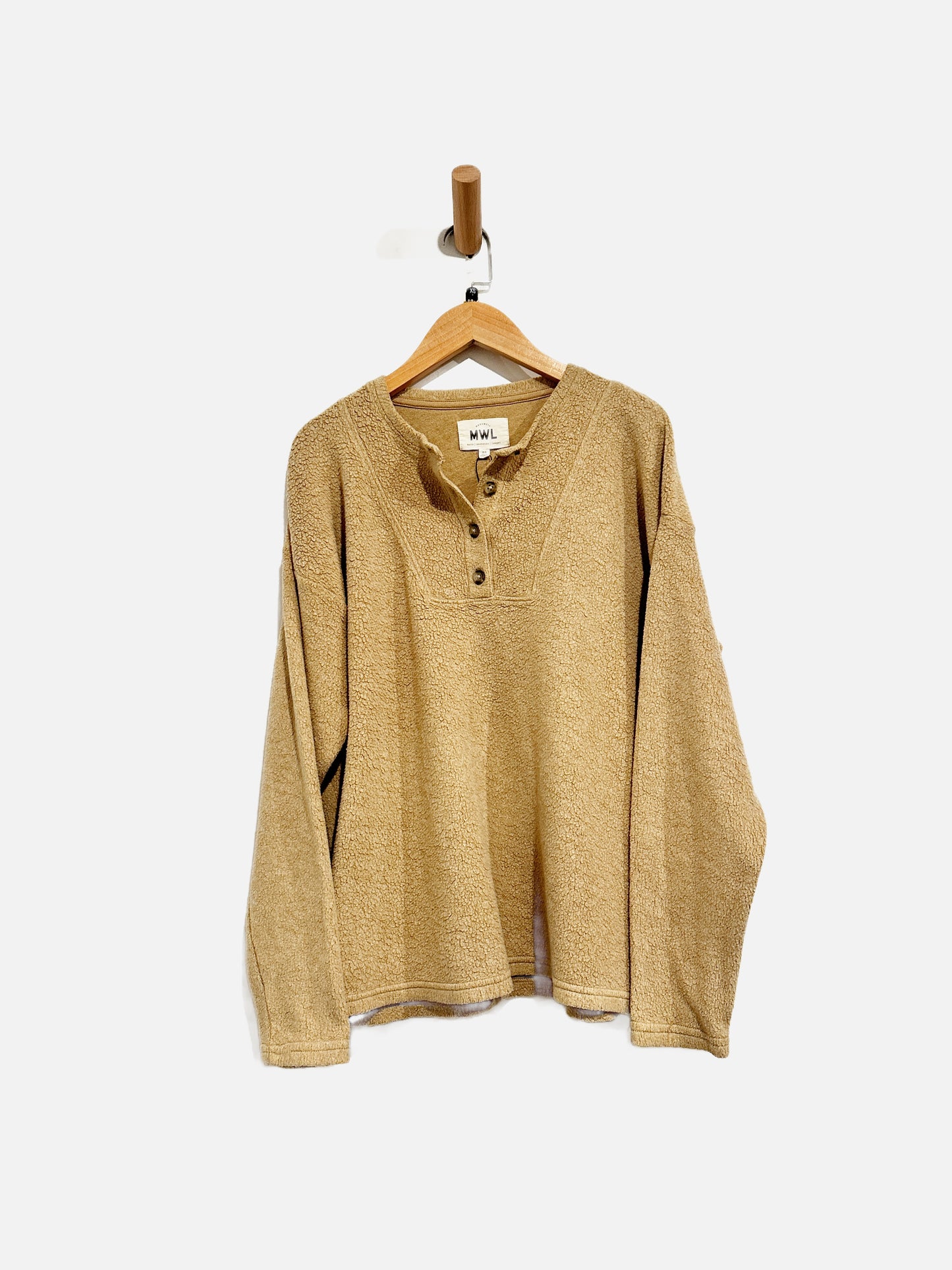 Madewell Tan Fleece Long Sleeve - XSmall