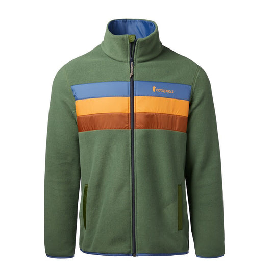 Cotopaxi Mens Green Stripe Zip Up Fleece - Medium