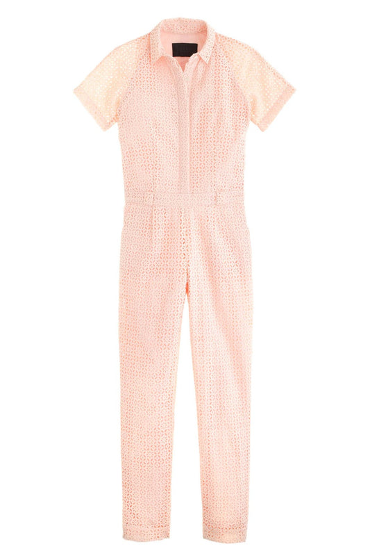 J.Crew Pink Eyelet Jumpsuit - 6