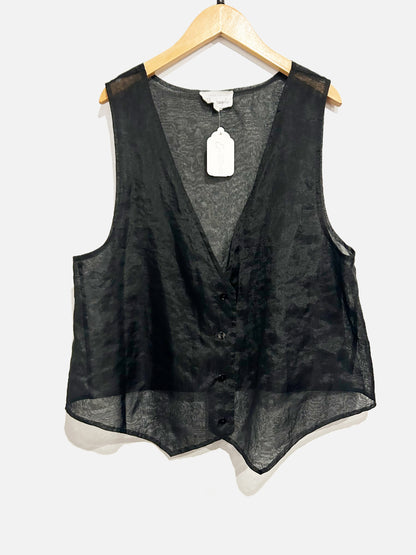 Brenda Knight x Free People Black Sheer Vest - Large