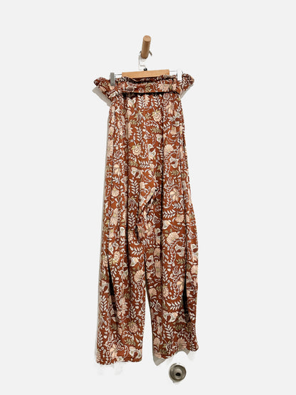 Anthropologie Floral Harem Belted Pants - Medium