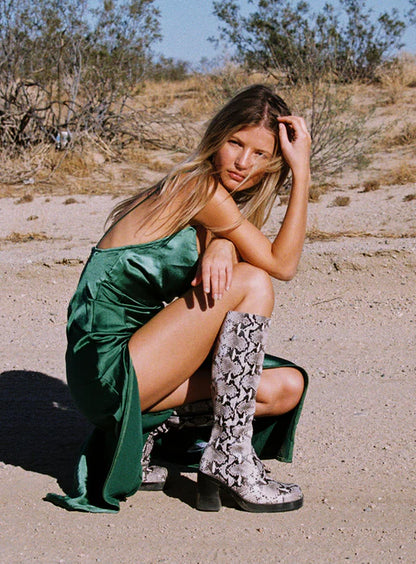 Lioness Green Slit Dress - 4