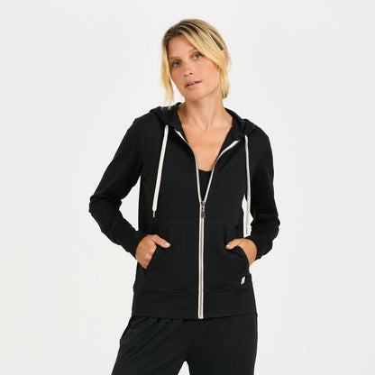 Vuori Halo Performance Hoodie in Heather Black