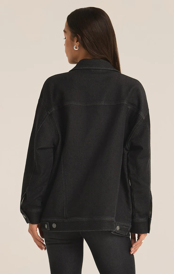 Z Supply Miles Denim Jacket in Black Sand - Large