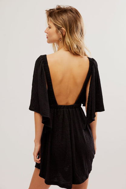 Free People La La Romper in Black - Medium