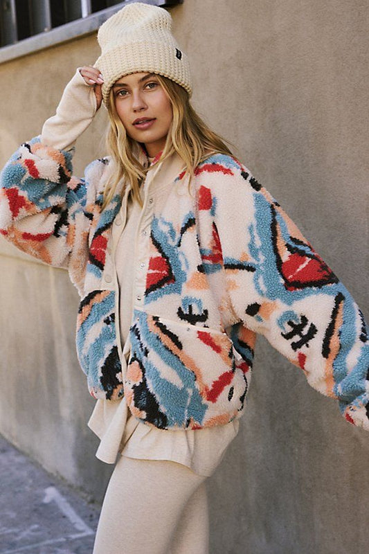 Free People Movement Hit the Slopes Sherpa Zip Up - Small