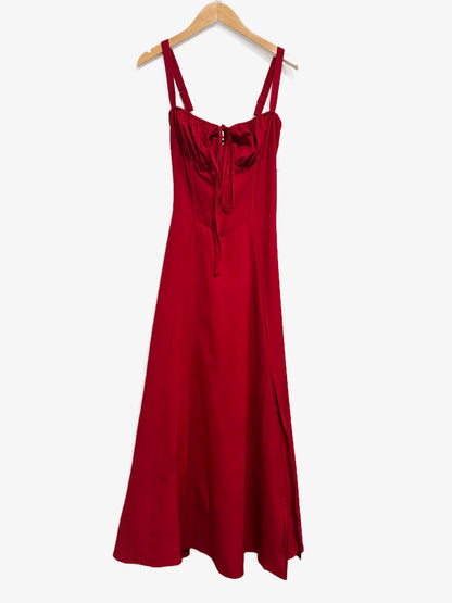 Red Corset Maxi Dress