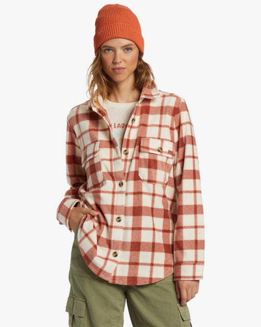 Billabong Pink Plaid Shacket - Medium