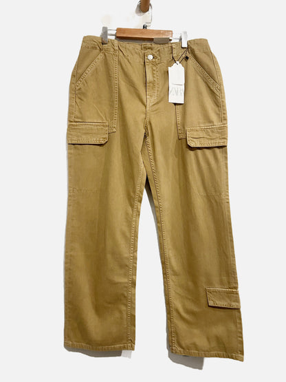 Zara NWT Mid Rise Cargo Pants - 8