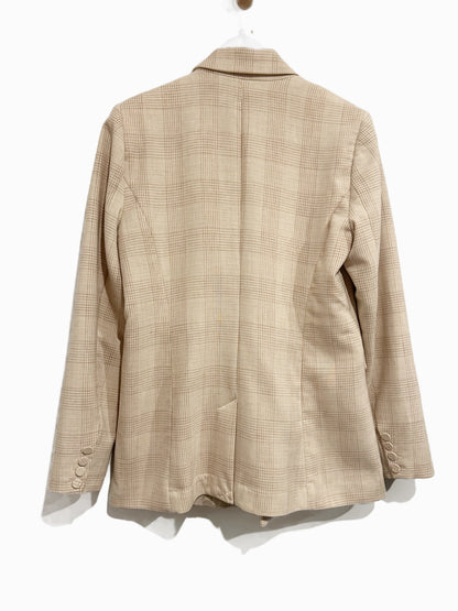 House of Harlow Cream Plaid Blazer - Medium