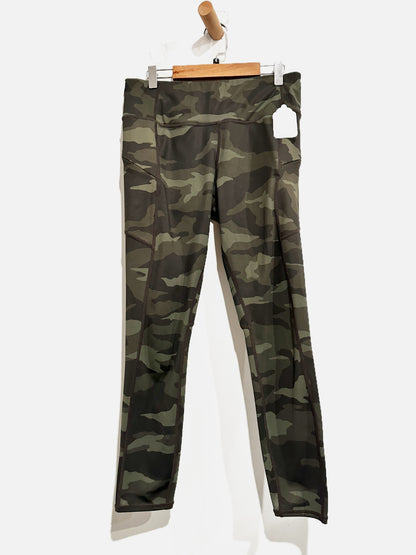 Athleta Camo Contender 7/8 Tight in Black Olive - Small
