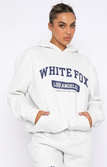White Fox Gray Hoodie - S/M