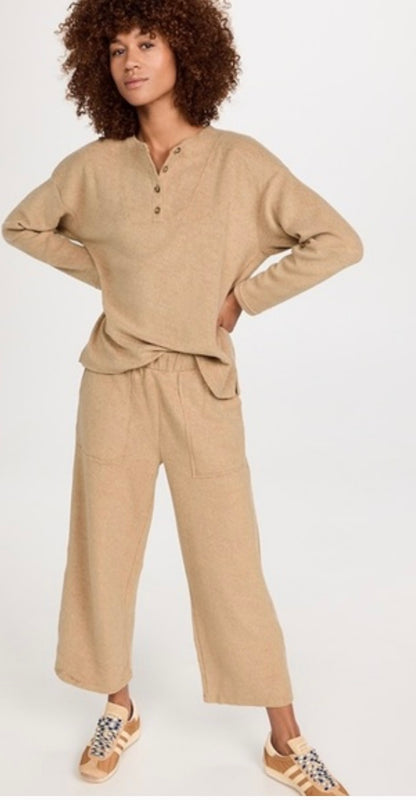 Madewell Tan Fleece Pants - XS