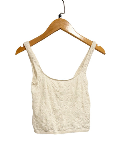 Anthropologie Hannah Seamless Textured Floral Tank in White - S/M