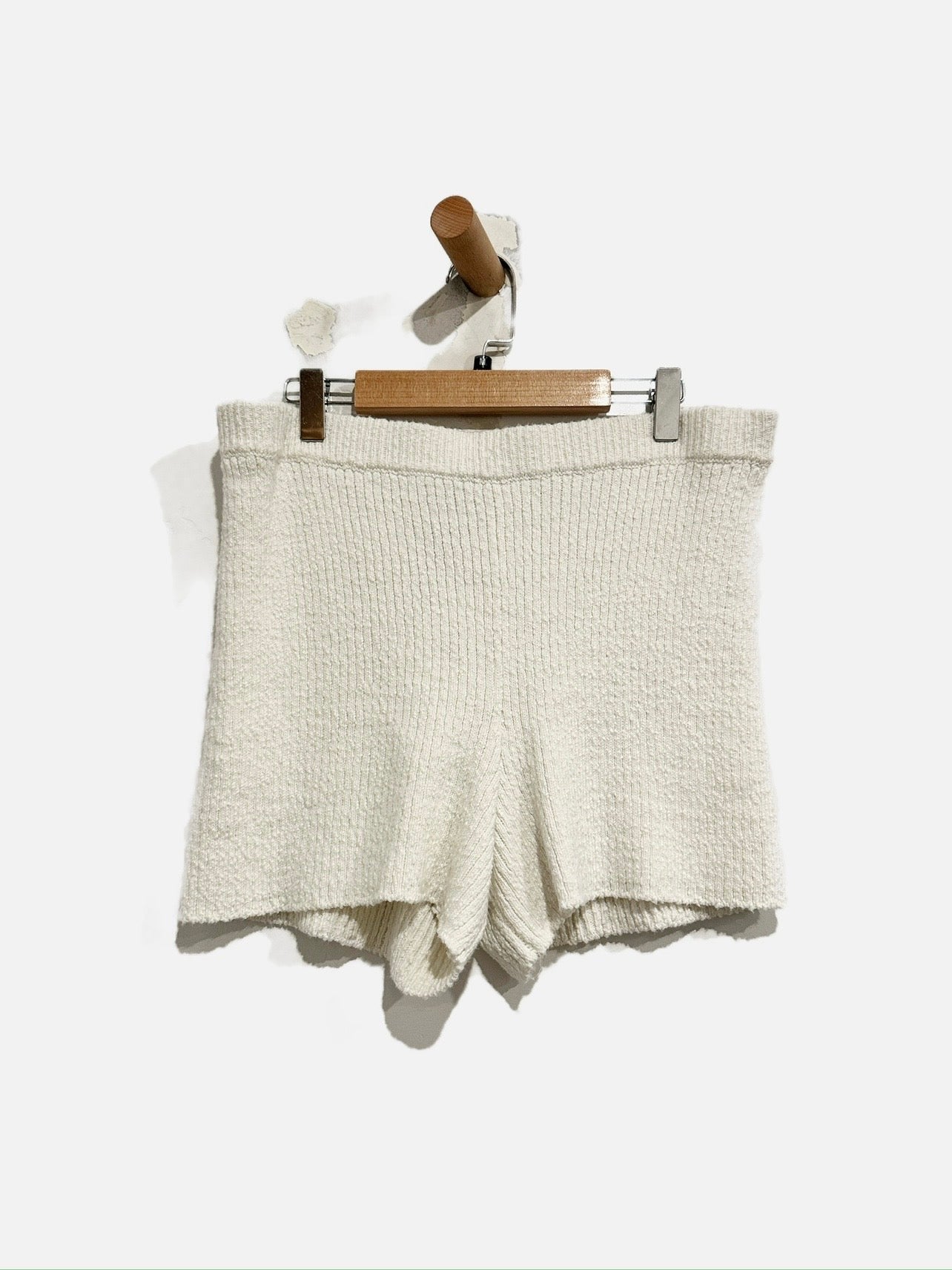Free People Beach White Sweater Shorts - Medium