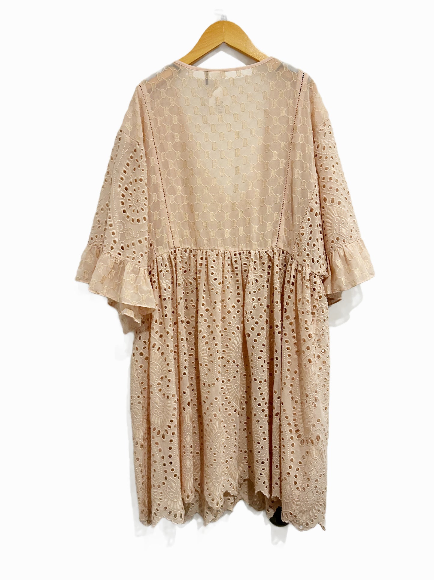Akemi + Kin Brooke Eyelet Swing Dress in Peach - 12