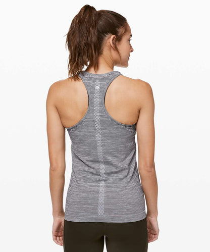 Lululemon Swiftly Speed Racerback Tank in White/Black - 8
