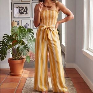Ripcurl Yellow Stripe Jumpsuit - Small