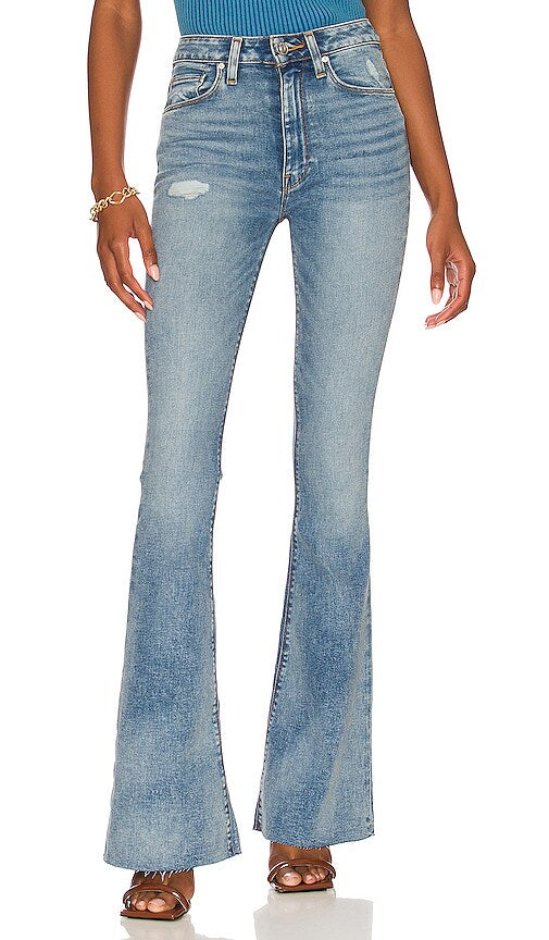 Hudson Holly High Rise Flare in Summer Flame - 26