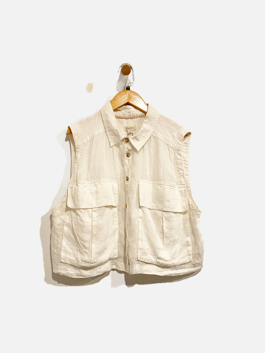 Anthropologie Pilcro Linen Sleeveless Button Down - XL