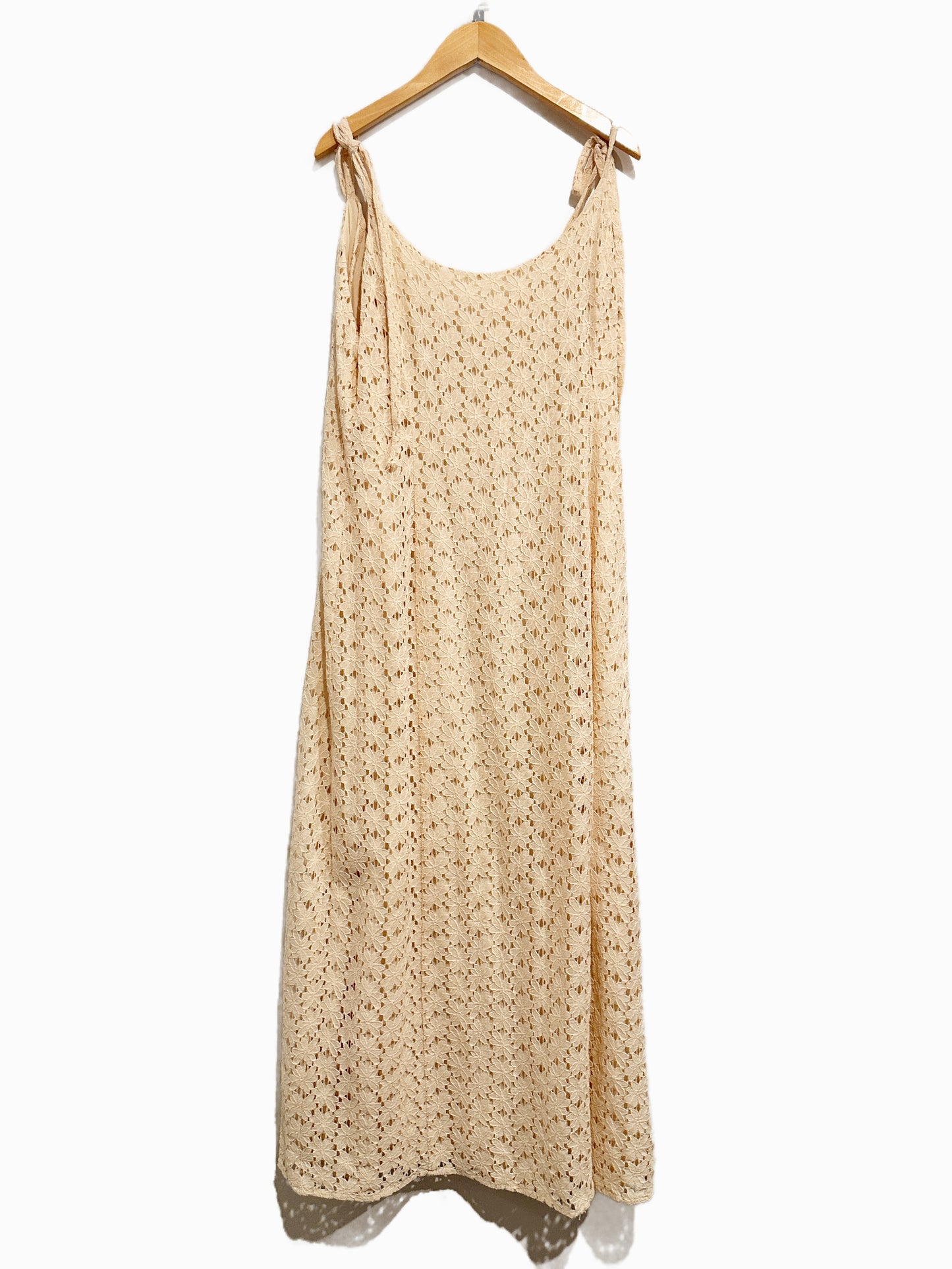 Saltwater Luxe Cheryl Midi Dress in Cream - Large