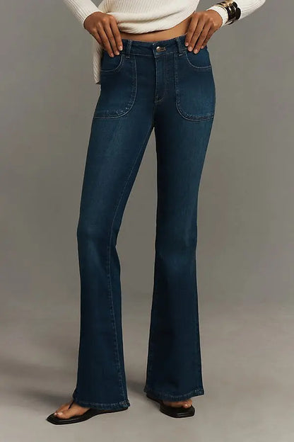 Anthropologie Pilcro The Icon Low-Rise Flare Jean - 30