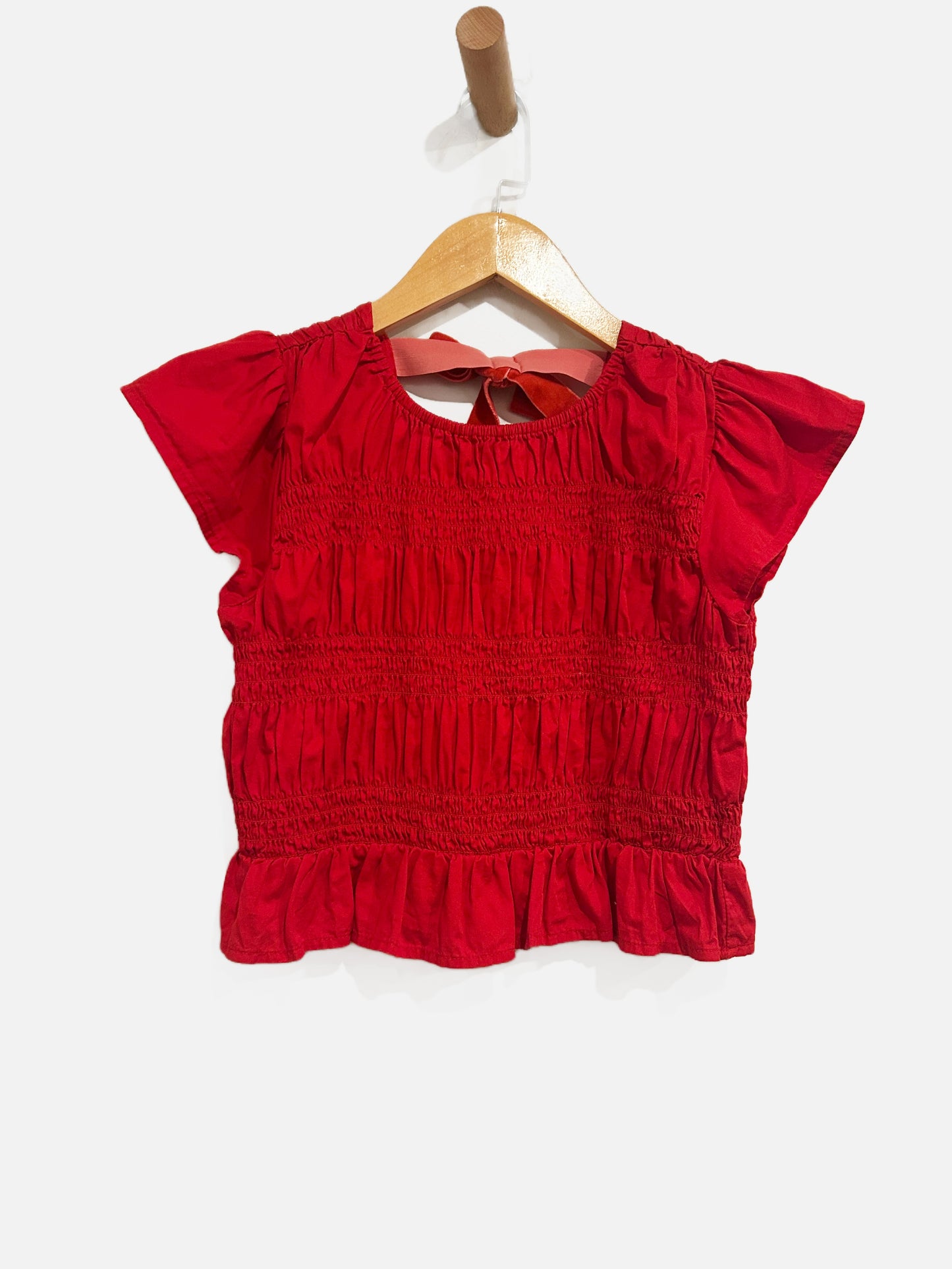 Old Navy Red Smocked Top - 10/12