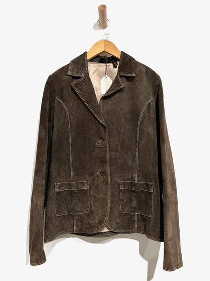 Hurley Brown Y2K Leather Jacket - Medium