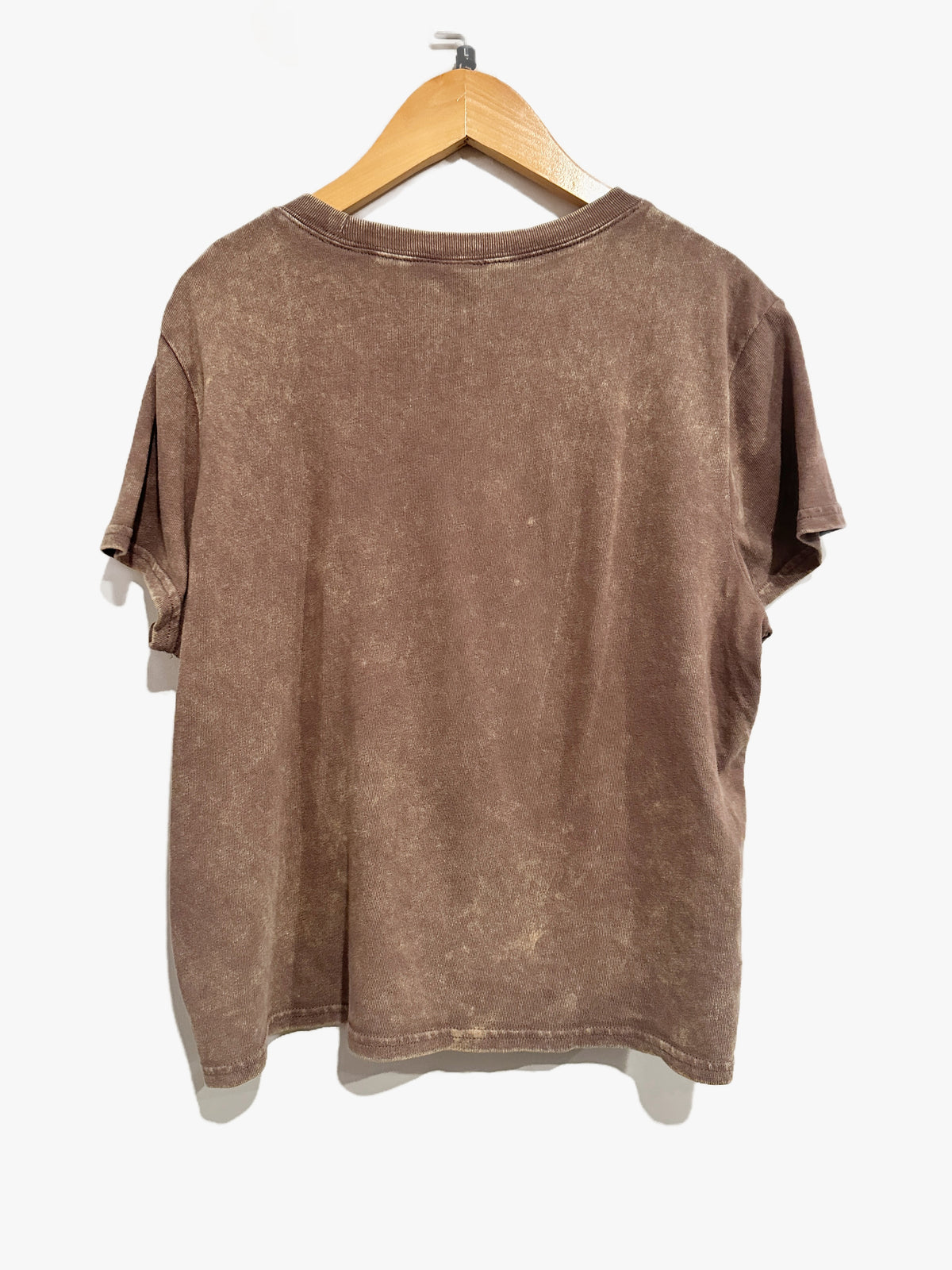 Empyre Ricky Deep Taupe Wash Crop T-Shirt - Large
