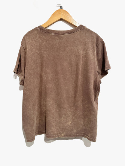 Empyre Ricky Deep Taupe Wash Crop T-Shirt - Large
