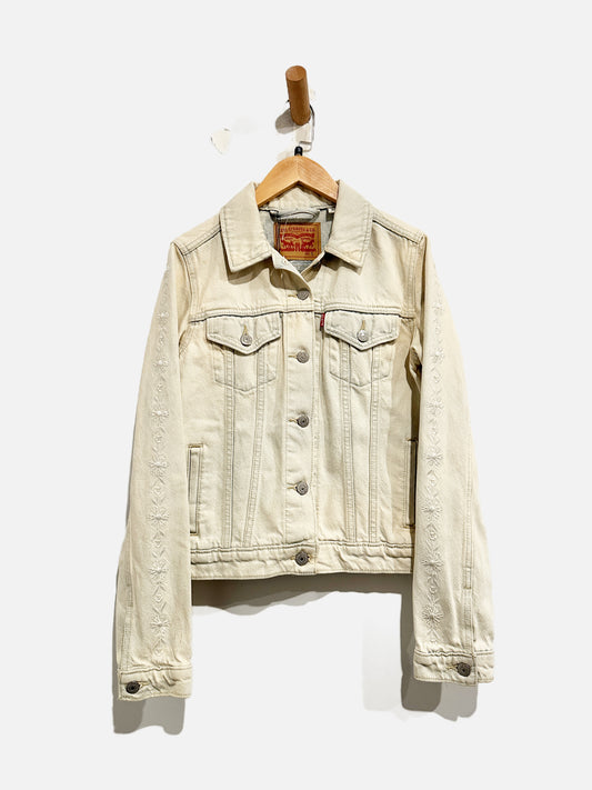 Levi’s Light wash Embroidered Denim Jacket - Small