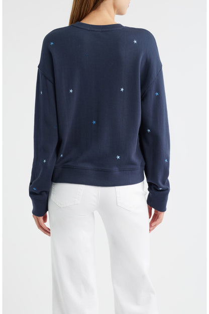 Rails Ramona Embroidered Crewneck Sweatshirt in Lucky Stars - Medium