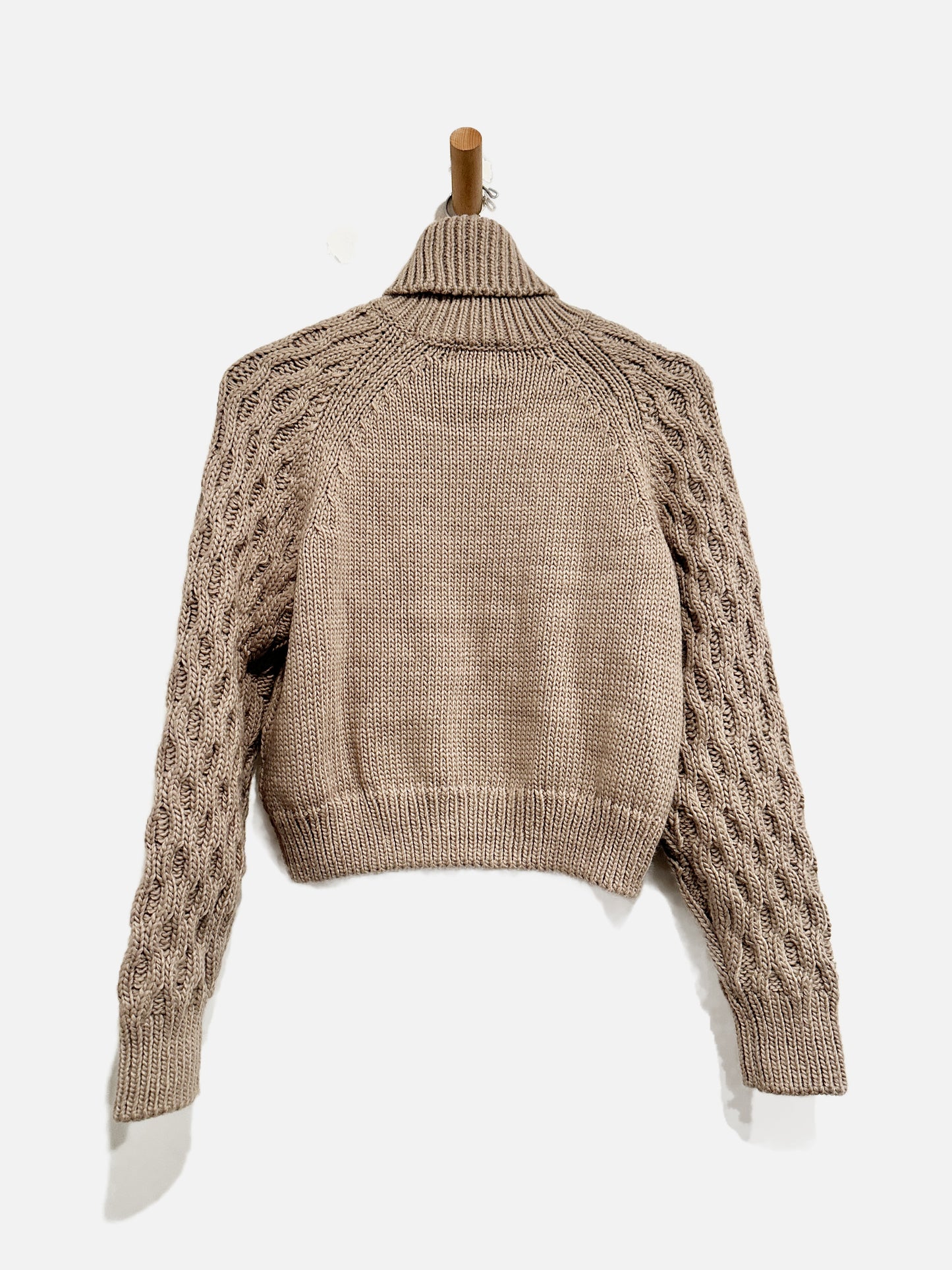 H&M Brown Crop Turtleneck Sweater - Small