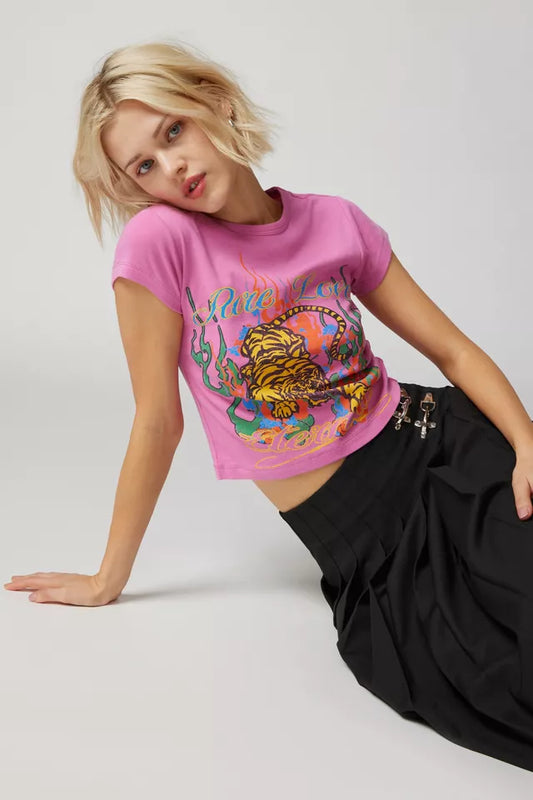 Urban Outfitters Pink Tiger Tee - Medium