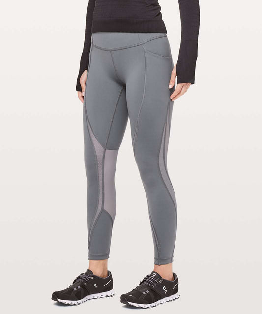 Lululemon Run Smoothly 7/8 Tight in Titanium - 2